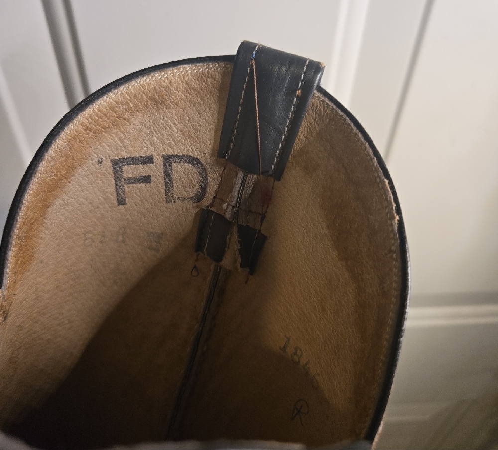 FD Men's Black and Brown Leather And Lizard Cowboy Boots 8 1/2 D - Picture 10 of 12